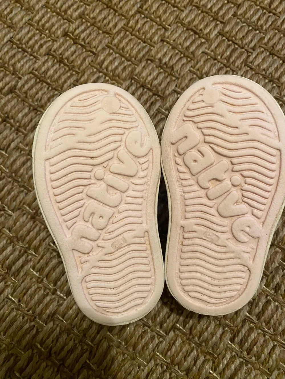 Native Infant Water Shoes in Light Pink with White Toe